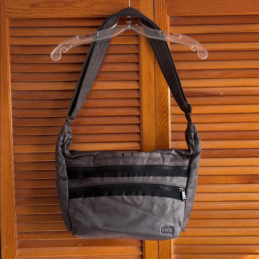 LUG TROOPER SLING BAG Purse‎ Gray Hidden Cargo Multi Pockets RFID Tote